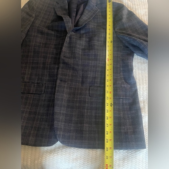 Ralph Lauren Blue Sport Coat with Windowpane Pattern - Picture 5 of 11